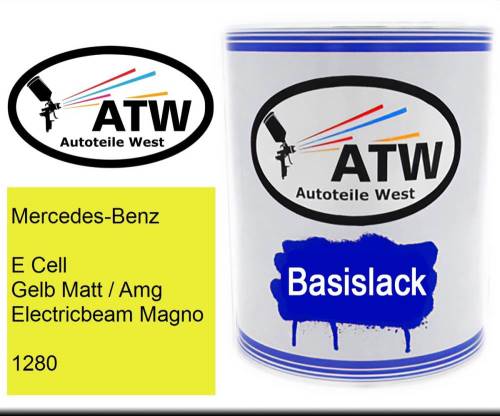 Mercedes-Benz, E Cell Gelb Matt / Amg Electricbeam Magno, 1280: 1L Lackdose, von ATW Autoteile West.